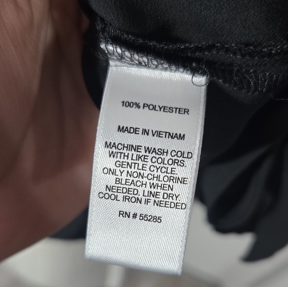 Express Black Ruffle Women Top size Small Side Tie - Picture 7 of 7